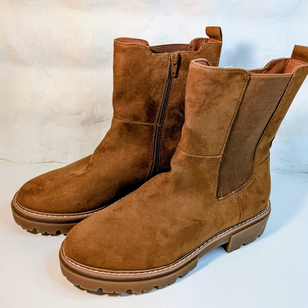 ✨ Burkleef Cognac Ankle Boots – Size 10 (New in Box) ✨